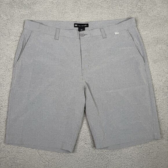 Travis Mathew Shorts Mens 40 Gray Performance Golf 10" Stretch Casual Chino - Picture 1 of 9
